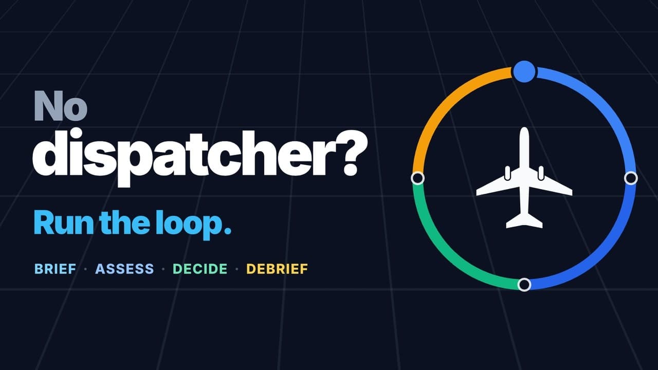 Brief, Assess, Decide, Debrief: The Risk Loop for Pilots Without a Dispatcher
