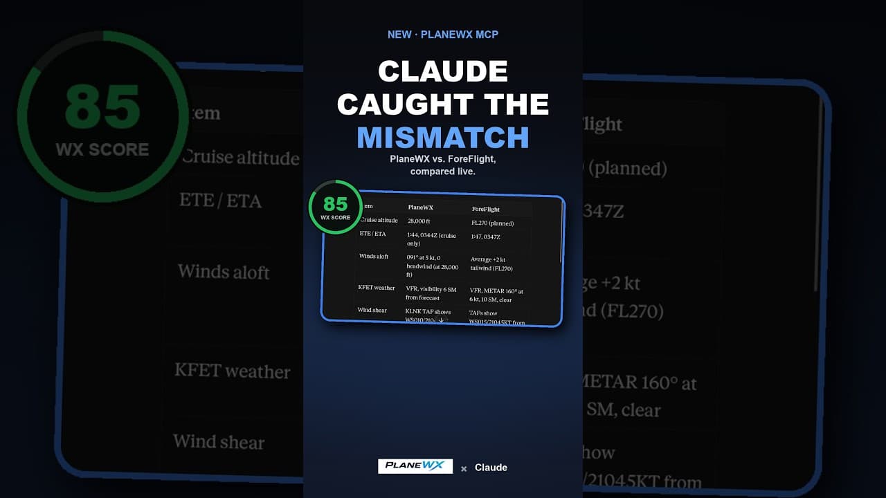 Claude Cross-Checked My PlaneWX Briefing Against ForeFlight: Here's What It Caught