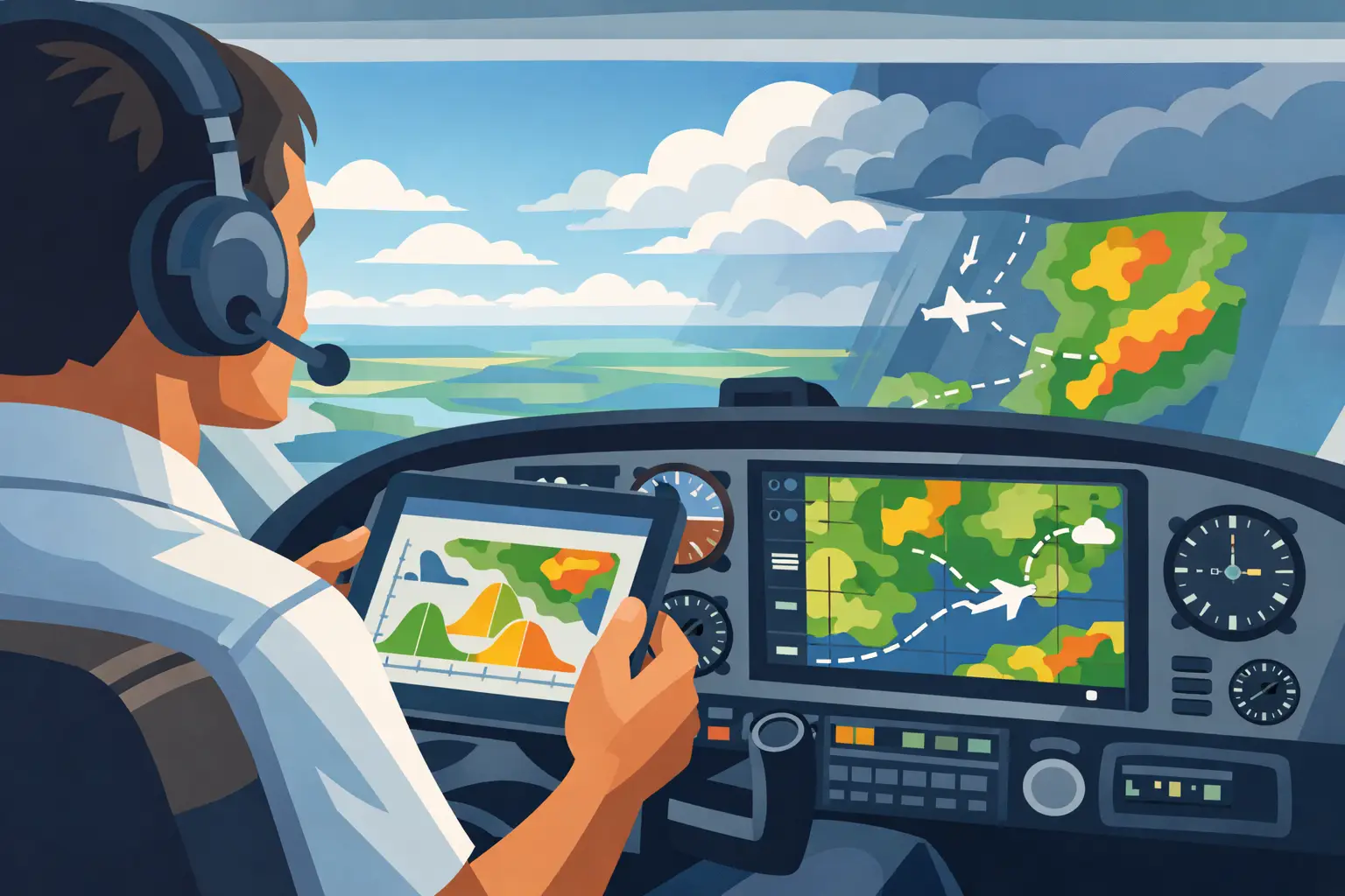 Probability Based Weather Planning for Pilots